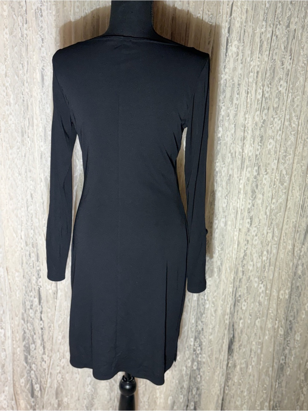 Long-Sleeve Black Sheath Dress — Timeless Women's Work & Evening Wear - Picture 3 of 3